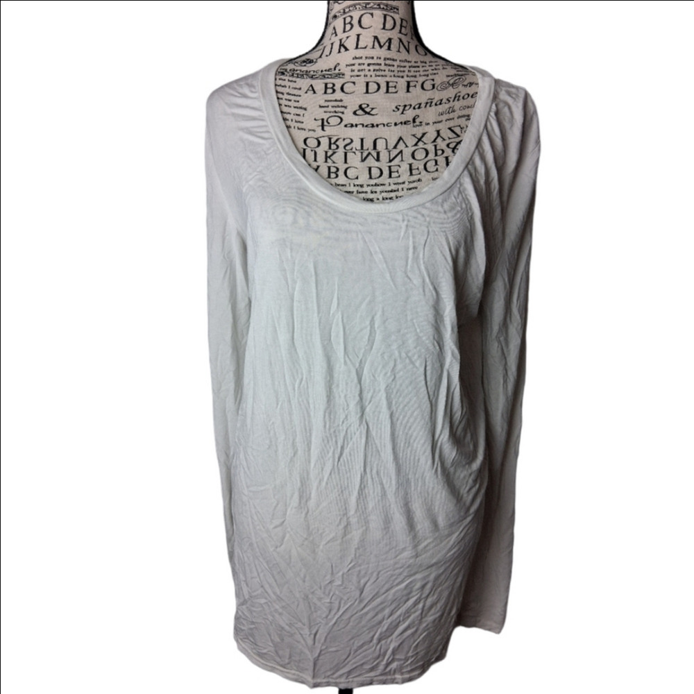 POL Women's Long Sleeve Top White Large